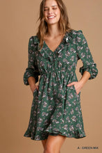 Load image into Gallery viewer, Mini Corduroy Mixed Print Dress with Ruf
