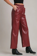 Load image into Gallery viewer, Faux Leather Pants with Elastic Waistban
