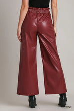 Load image into Gallery viewer, Faux Leather Pants with Elastic Waistban
