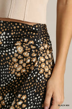 Load image into Gallery viewer, Satin Animal Print Slit Midi Skir

