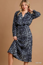 Load image into Gallery viewer, Animal Print Maxi Dress with Cinched Wai
