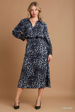 Load image into Gallery viewer, Animal Print Maxi Dress with Cinched Wai
