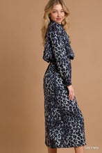 Load image into Gallery viewer, Animal Print Maxi Dress with Cinched Wai
