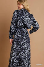 Load image into Gallery viewer, Animal Print Maxi Dress with Cinched Wai
