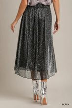 Load image into Gallery viewer, Pleats Shimmer Midi Skirt with Elastic W
