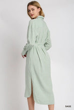 Load image into Gallery viewer, Stripe Button Down Shirt Dress
