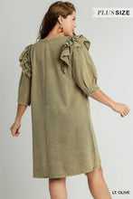 Load image into Gallery viewer, PLUS Mineral Wash French Terry Dress
