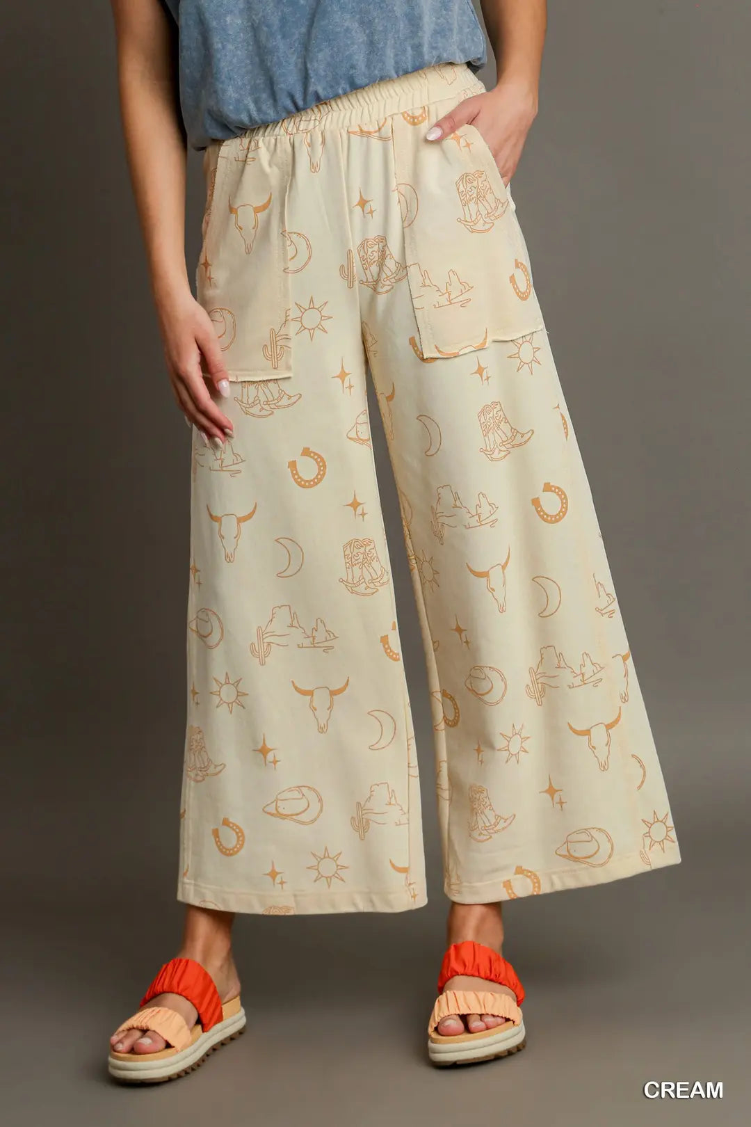French Terry Elastic Waistband Pants