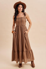 Load image into Gallery viewer, Tartan Cotton Maxi Dress
