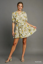Load image into Gallery viewer, Floral Half Button Down Dress
