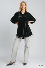 Load image into Gallery viewer, Velvet Collared Tunic Dress
