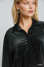 Load image into Gallery viewer, Velvet Collared Tunic Dress
