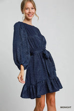 Load image into Gallery viewer, Rhinestone Satin Dress

