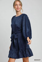 Load image into Gallery viewer, Rhinestone Satin Dress
