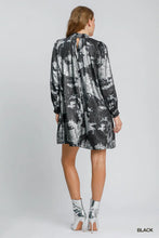 Load image into Gallery viewer, Ruffled High Neck Metallic Dress

