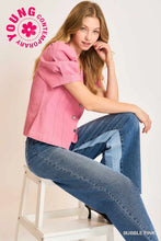 Load image into Gallery viewer, V Neck Denim Button Down Top
