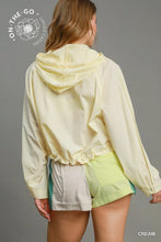 Load image into Gallery viewer, Cropped Hooded Windbreaker Jacket
