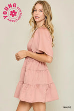 Load image into Gallery viewer, Tiered Romper with Cut Out Smocked Waist
