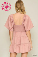 Load image into Gallery viewer, Tiered Romper with Cut Out Smocked Waist
