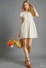 Load image into Gallery viewer, Lace Collar Puff Sleeve Mini Dress
