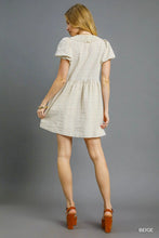 Load image into Gallery viewer, Lace Collar Puff Sleeve Mini Dress
