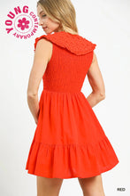 Load image into Gallery viewer, Collar Smocked Mini Dress
