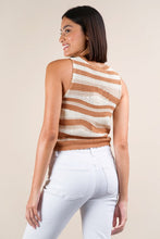 Load image into Gallery viewer, Multi Color Stripe Knit Crop Sweater Top

