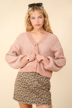 Load image into Gallery viewer, Two Tone Button Down Oversized Sweater C
