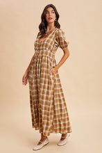 Load image into Gallery viewer, Plaid Button Down Maxi Dress
