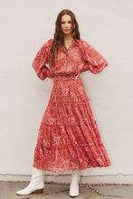 Load image into Gallery viewer, Paisley Joy Collared Cinched Waist Maxi
