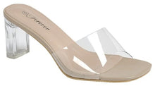 Load image into Gallery viewer, Clear Chunky High Heel Sandal
