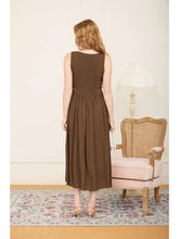 Load image into Gallery viewer, Boat Neck Sleeveless Basque Waist Midi D
