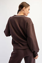 Load image into Gallery viewer, Scuba Piping V Neck Top
