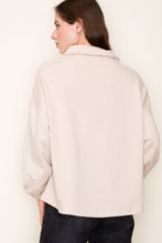 Load image into Gallery viewer, Polar Collar Half Zip-Up Terry Pullover
