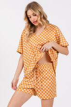 Load image into Gallery viewer, Game Day Checker Pattern V-neck Top (part of a set)
