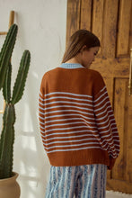 Load image into Gallery viewer, Striped Button Down Cardigan Sweater
