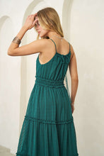 Load image into Gallery viewer, TEXTURED SWISS DOTTED RUFFLE HALTER NECK DRESS
