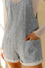 Load image into Gallery viewer, Floral Denim Romper
