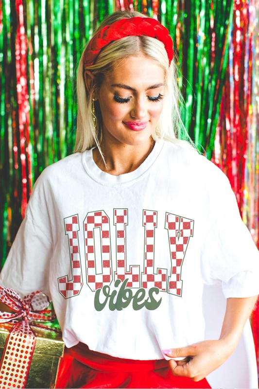 Checkered Jolly Vibes Graphic Tee