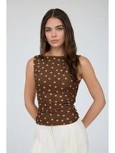 Load image into Gallery viewer, Polka Dot Boat Neck Sleeveless Mesh Knit
