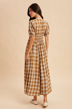 Load image into Gallery viewer, Plaid Button Down Maxi Dress
