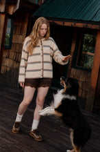 Load image into Gallery viewer, Heathered Stripe Button Down Knit Cardig

