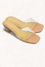 Load image into Gallery viewer, Clear Slip On Block Heel Sandals
