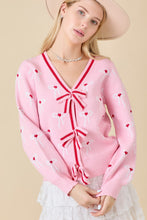 Load image into Gallery viewer, Bow detail Sweater Cardigan
