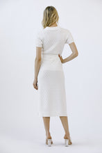 Load image into Gallery viewer, MONOCHROMATIC DIAMOND TEXTURED MIDI DRESS
