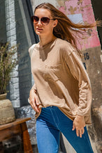 Load image into Gallery viewer, MINERAL WASHED ROUND NECKLINE LONG SLEEVE
