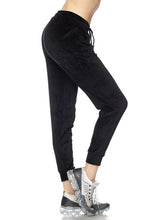 Load image into Gallery viewer, Plus Solid Velour Drawstring Jogger Pant
