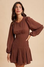 Load image into Gallery viewer, Polka Dot Flared Mini Dress
