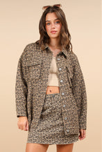 Load image into Gallery viewer, Leopard Printed Twill Oversized Shacket
