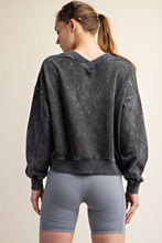 Load image into Gallery viewer, MINERAL WASHED FRENCH TERRY V-NECK PULLOVER
